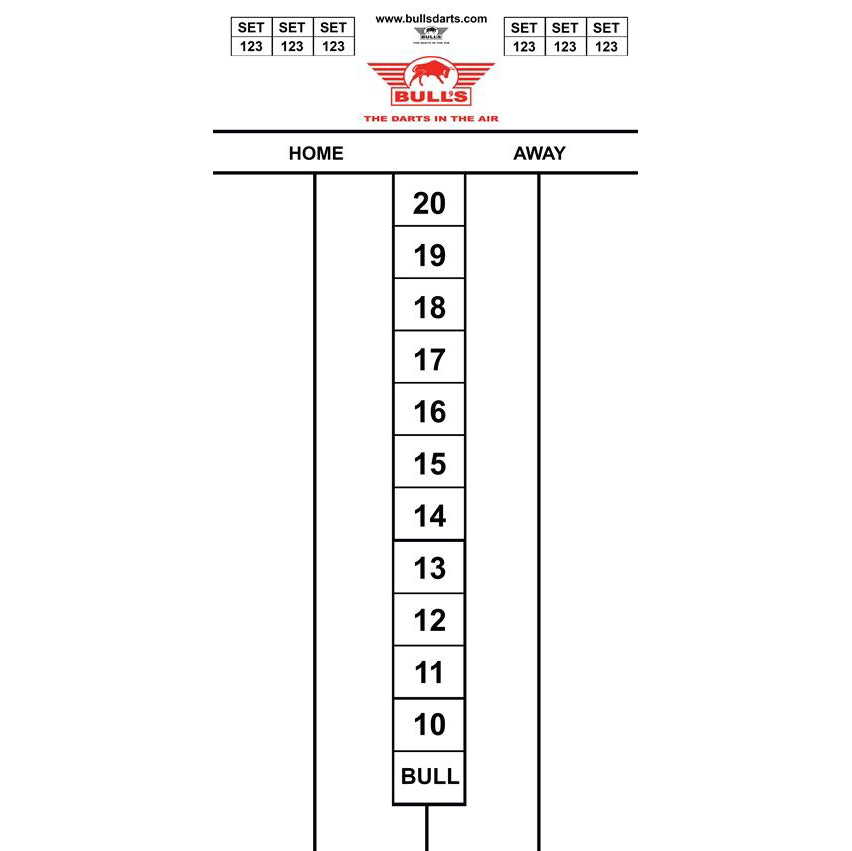 Bull's - Darttel Flex Scoreboard - Tactics - 60 x 30 cm