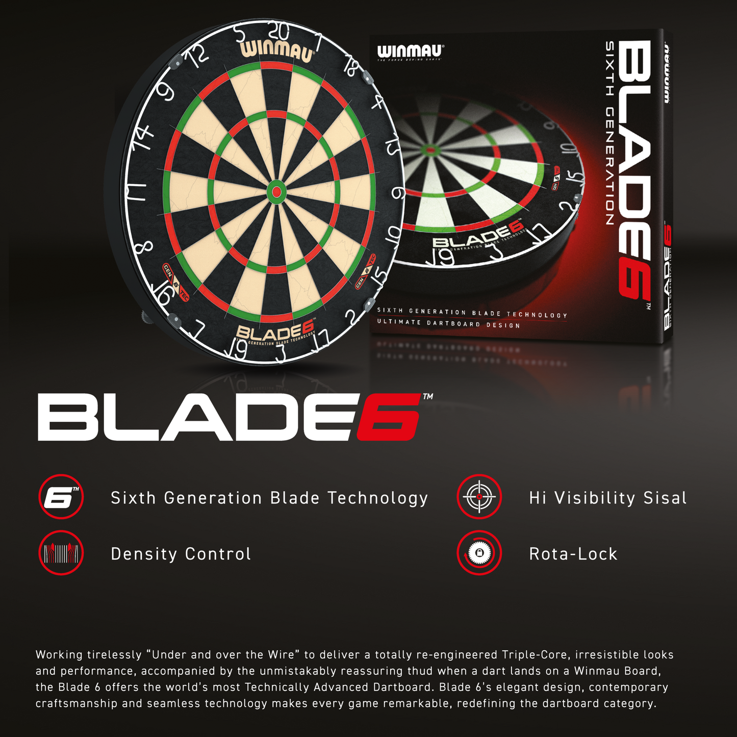 Winmau - Blade 6 -  Dartboard