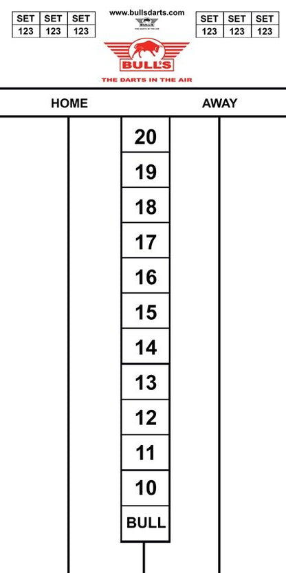 Bull's - Darttel Flex Scoreboard - Tactics - 60 x 30 cm