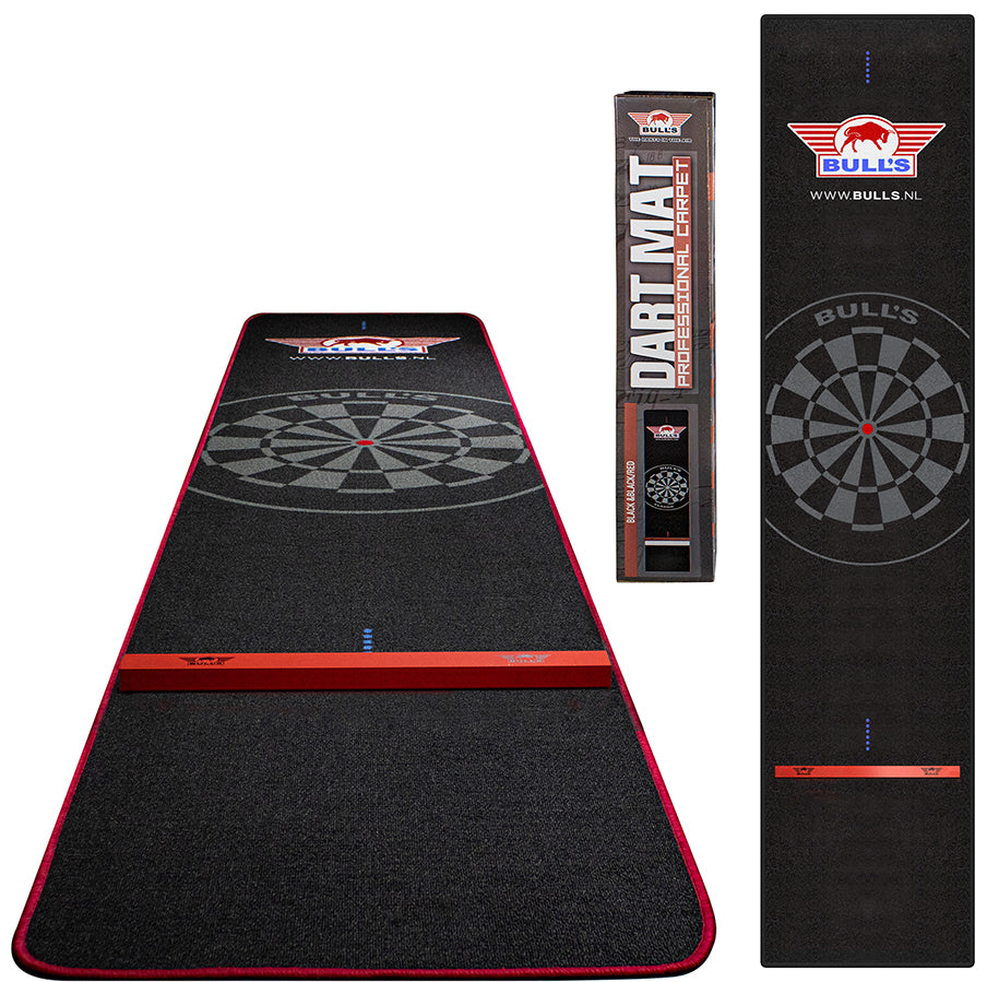 Bull's - Carpet Dartmat + Oche - Black/Red - 300x60 cm