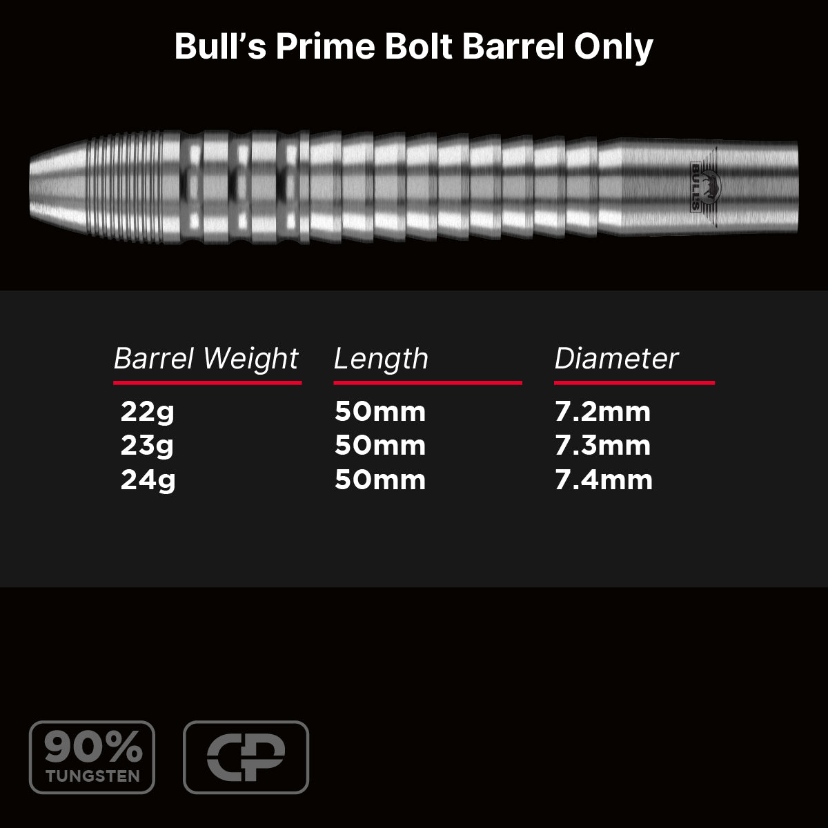 Bull's - Prime 90% - Bolt CP - Barrels Only