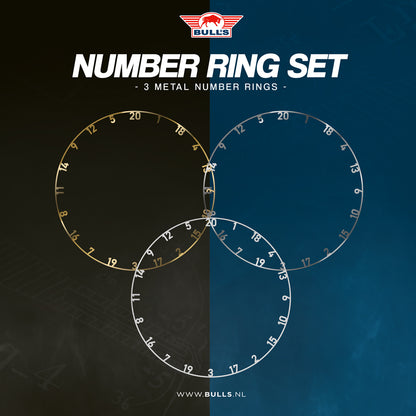 Bull's - Metal Number Ring Set - 3 stuks