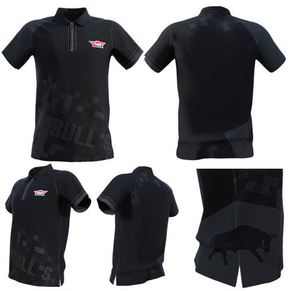 Bull's - Plain Black Dart Polo