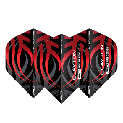 Red Dragon - Jonny Clayton Tribal Black / Red - 100 Micron