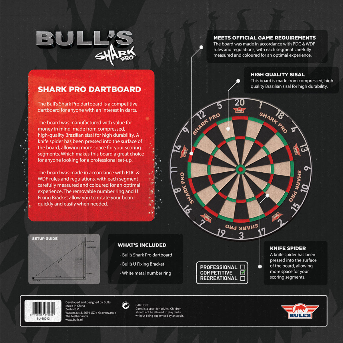 Bull's - Shark Pro - Dartboard