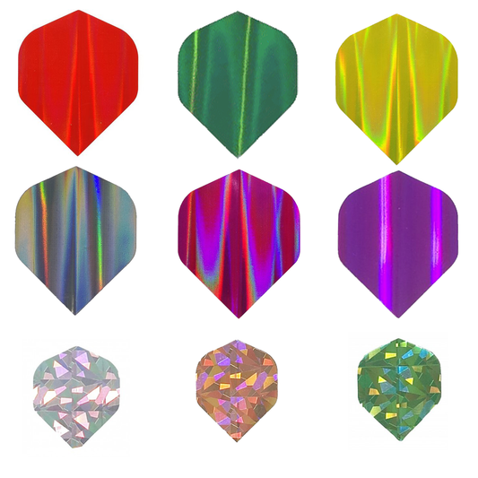 DLDarts - Holographic Standaard Flight Collection - 75 micron - 9 set